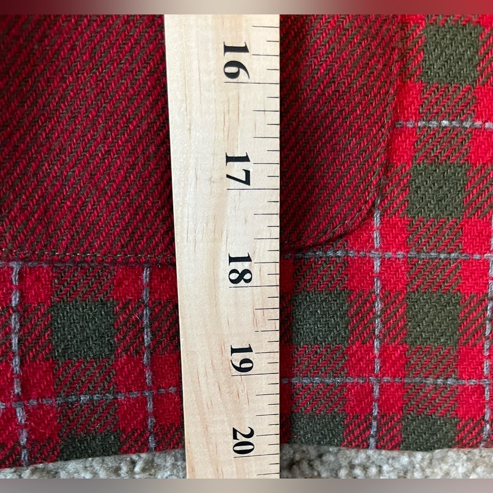 Vintage Lucia Plaid Wool and Corduroy Suit in Red & Olive size 4P - Picture 6 of 16